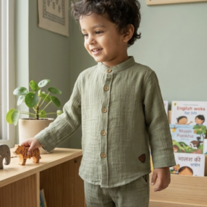 Solid Kids Shirt Set